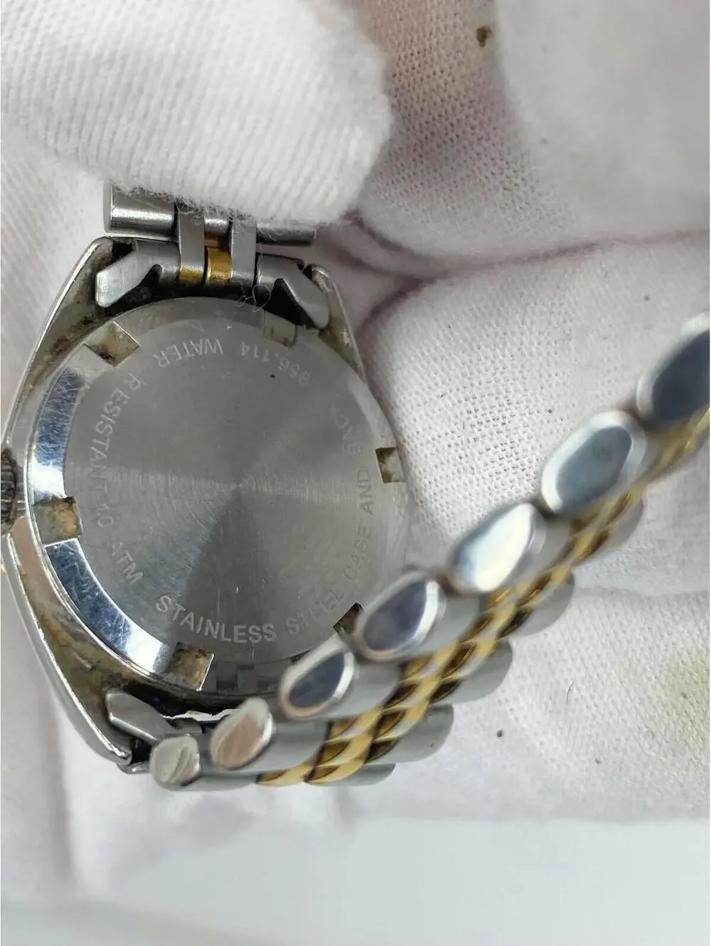 Green Bros. Women’s Two Tone Watch With Date Window